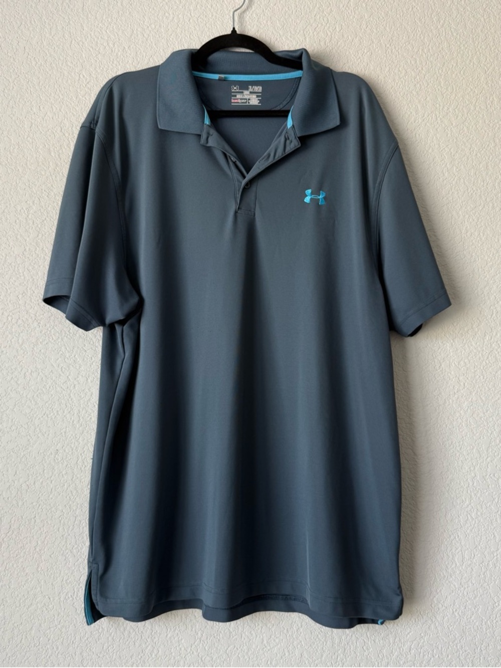 Under Armour Men’s Polo - Slate Gray with Teal Accent